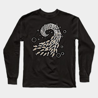 School of Fish - Brown Long Sleeve T-Shirt